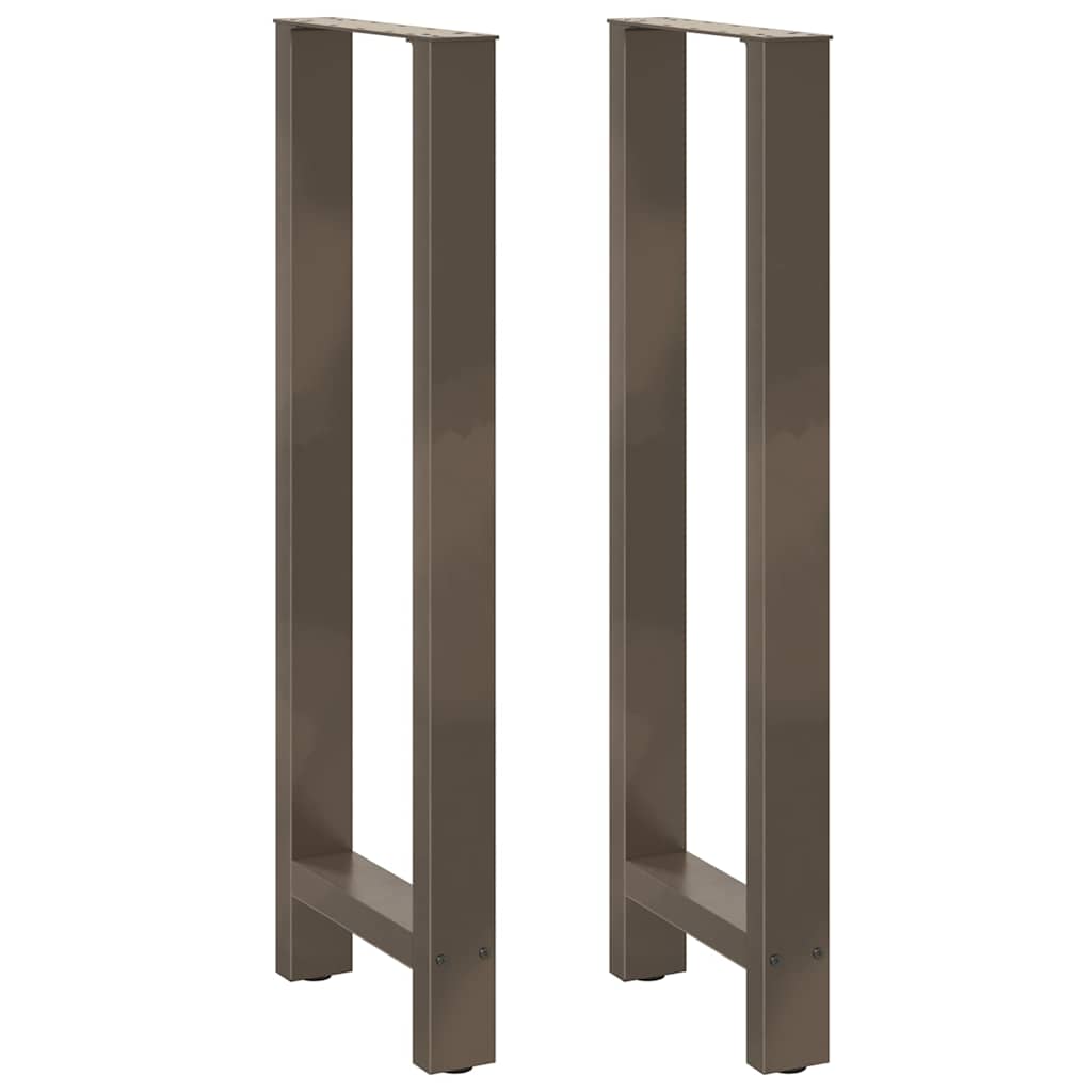 vidaXL Bartischbeine Naturstahl 2 Stk. 50x(110-111) cm Stahl
