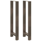 vidaXL Bartischbeine Naturstahl 2 Stk. 50x(110-111) cm Stahl