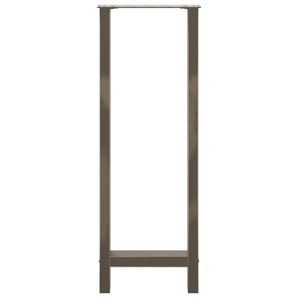 vidaXL Bartischbeine Naturstahl 2 Stk. 50x(110-111) cm Stahl
