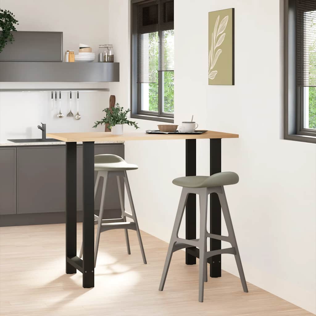vidaXL Bartischbeine Schwarz 2 Stk. 60x(110-111) cm Stahl
