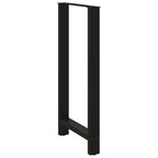 vidaXL Bartischbeine Schwarz 2 Stk. 60x(110-111) cm Stahl