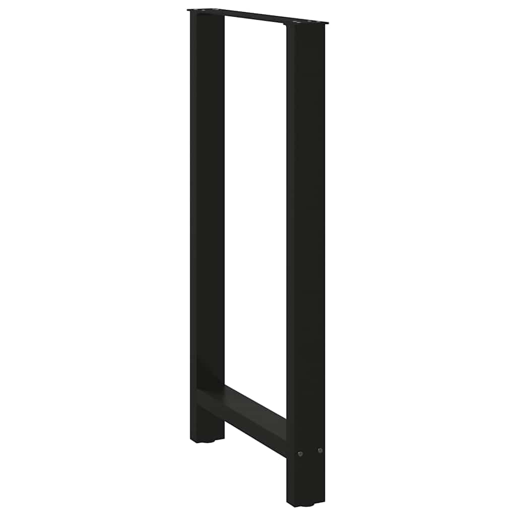 vidaXL Bartischbeine Schwarz 2 Stk. 60x(110-111) cm Stahl