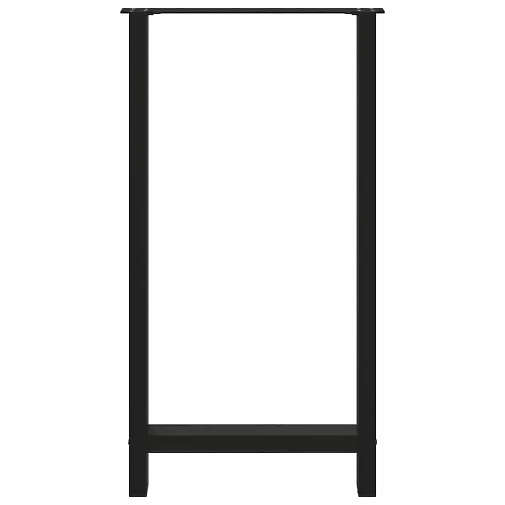 vidaXL Bartischbeine Schwarz 2 Stk. 60x(110-111) cm Stahl