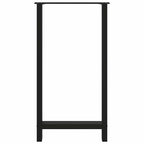 vidaXL Bartischbeine Schwarz 2 Stk. 60x(110-111) cm Stahl