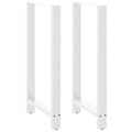 vidaXL Bartischbeine Schwarz 2 Stk. 60x(110-111) cm Stahl