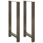 vidaXL Bartischbeine Naturstahl 2 Stk. 60x(110-111) cm Stahl