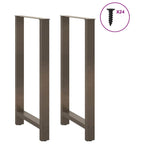 vidaXL Bartischbeine Naturstahl 2 Stk. 60x(110-111) cm Stahl