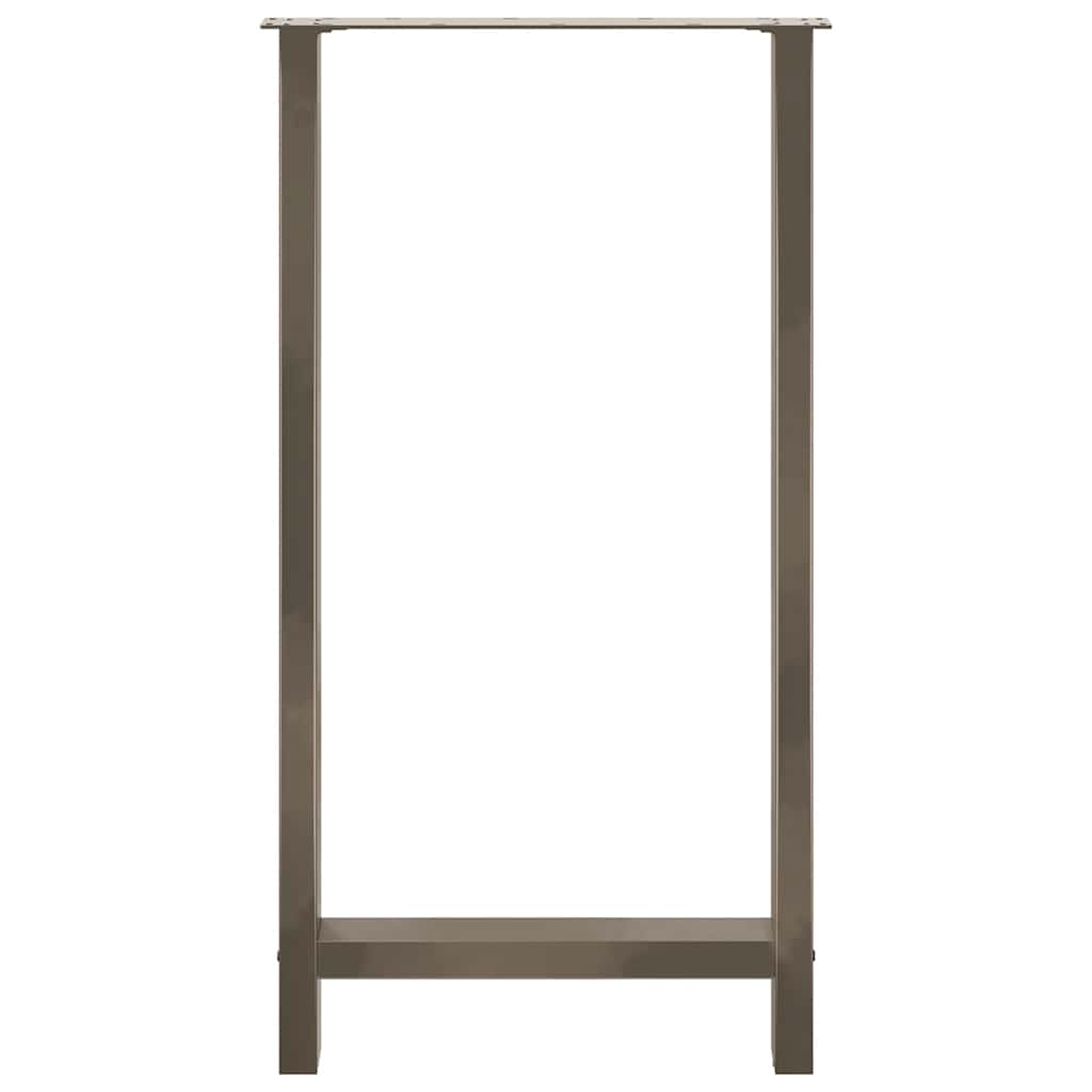 vidaXL Bartischbeine Naturstahl 2 Stk. 60x(110-111) cm Stahl