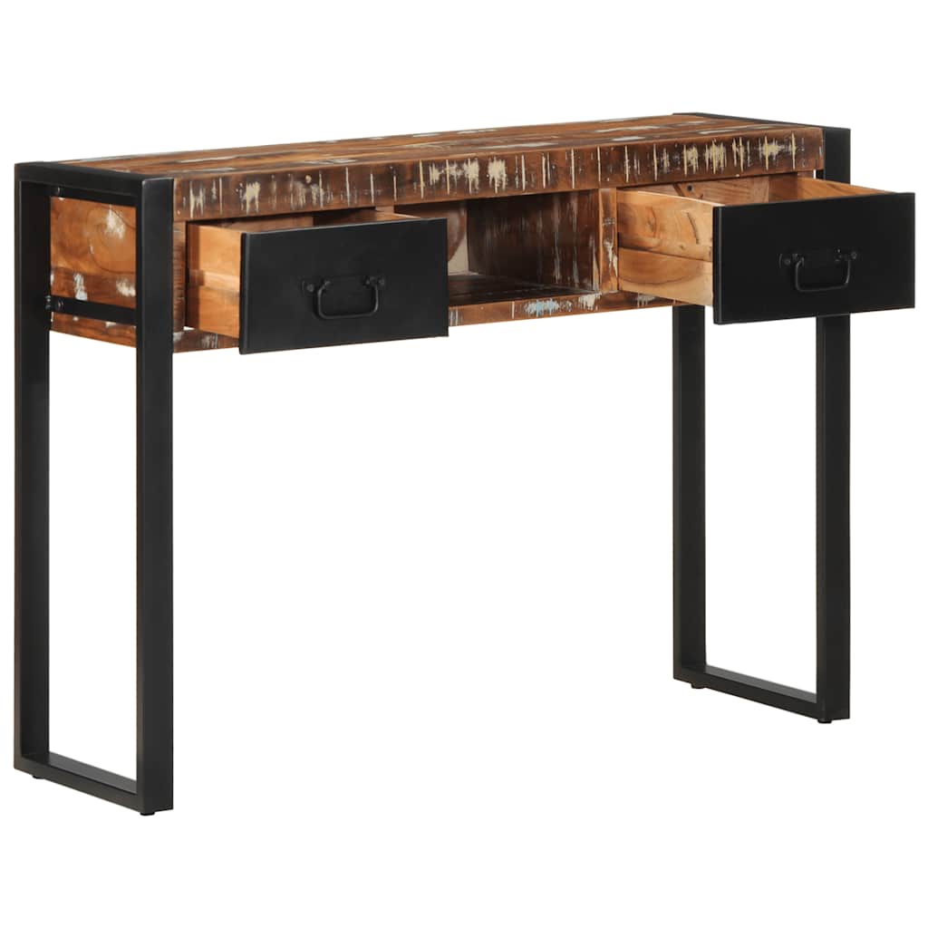 vidaXL Konsolentisch Mehrfarbig 100x35x75 cm Massivholz Altholz
