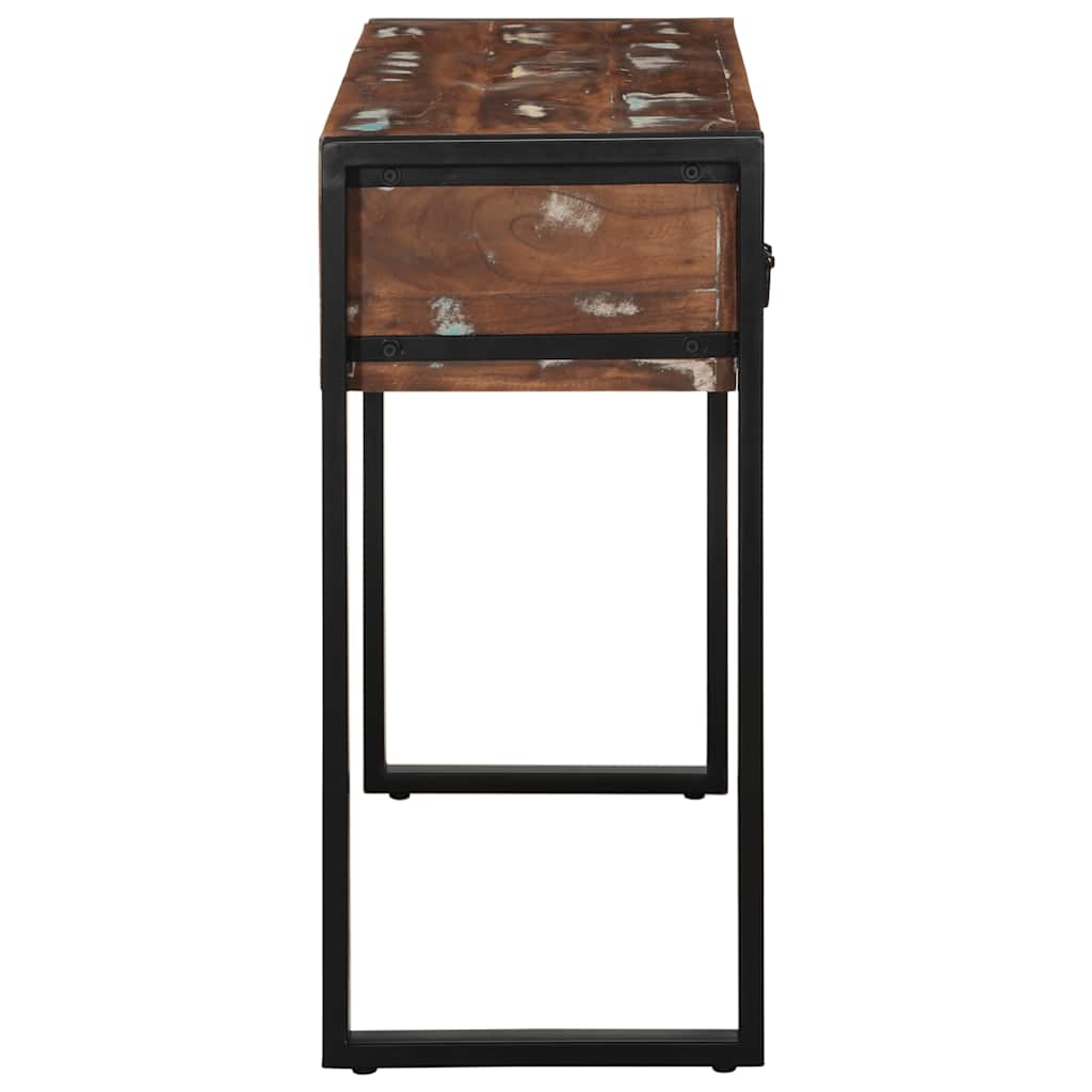 vidaXL Konsolentisch Mehrfarbig 100x35x75 cm Massivholz Altholz