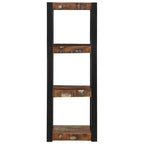 vidaXL Wandregal Mehrfarbig 35x35x100 cm Altholz Massivholz