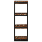 vidaXL Wandregal Mehrfarbig 35x35x100 cm Altholz Massivholz
