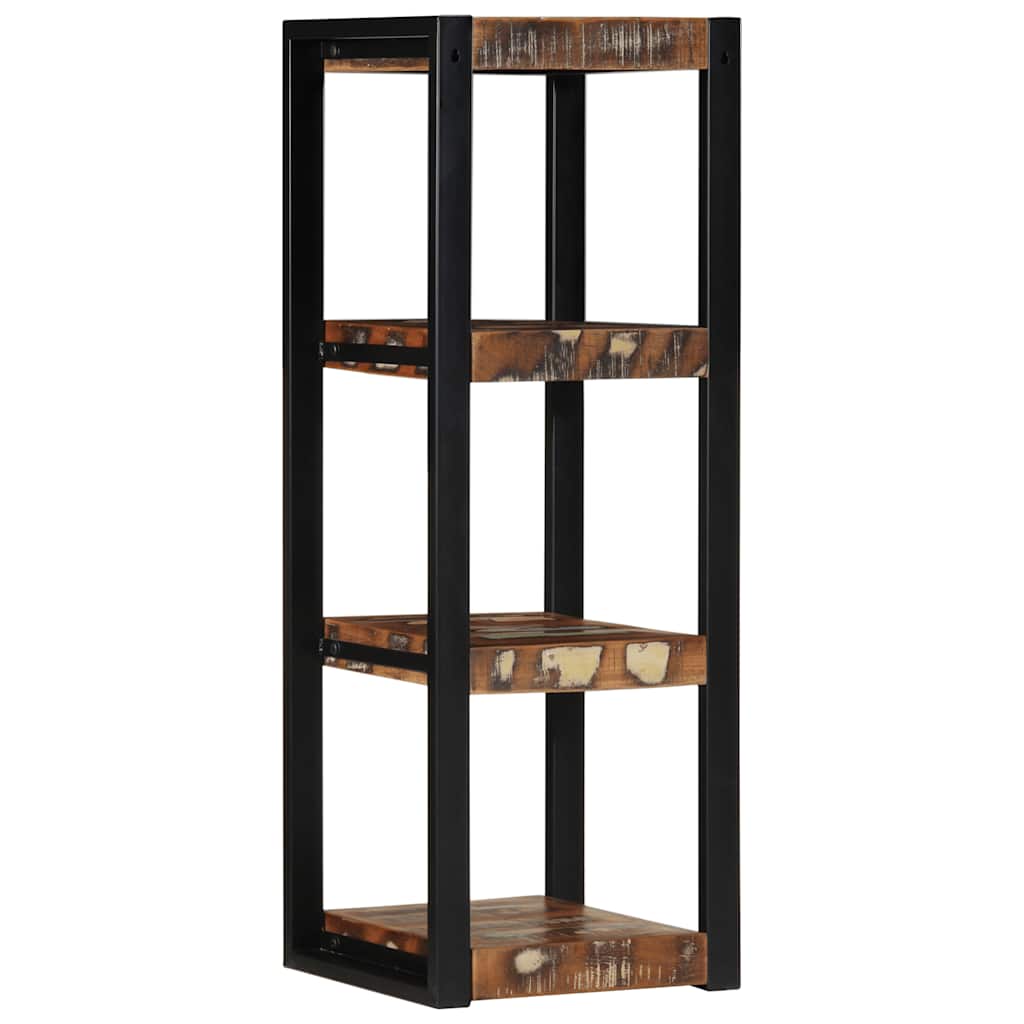 vidaXL Wandregal Mehrfarbig 35x35x100 cm Altholz Massivholz