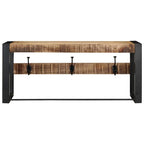 vidaXL Garderobe 80x35x35 cm Raues Massivholz Mango