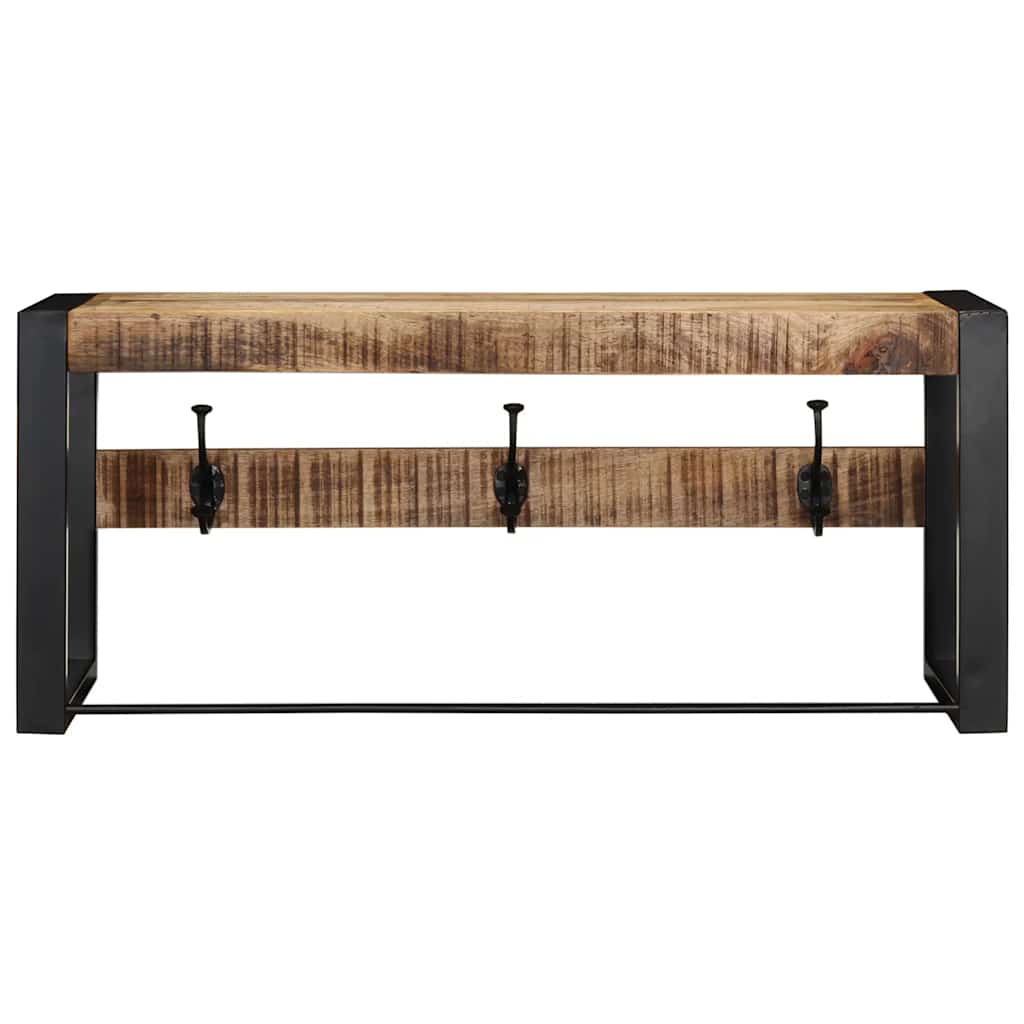 vidaXL Garderobe 80x35x35 cm Raues Massivholz Mango