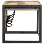 vidaXL Garderobe 80x35x35 cm Raues Massivholz Mango