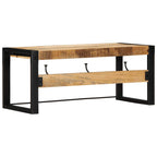 vidaXL Garderobe 80x35x35 cm Raues Massivholz Mango