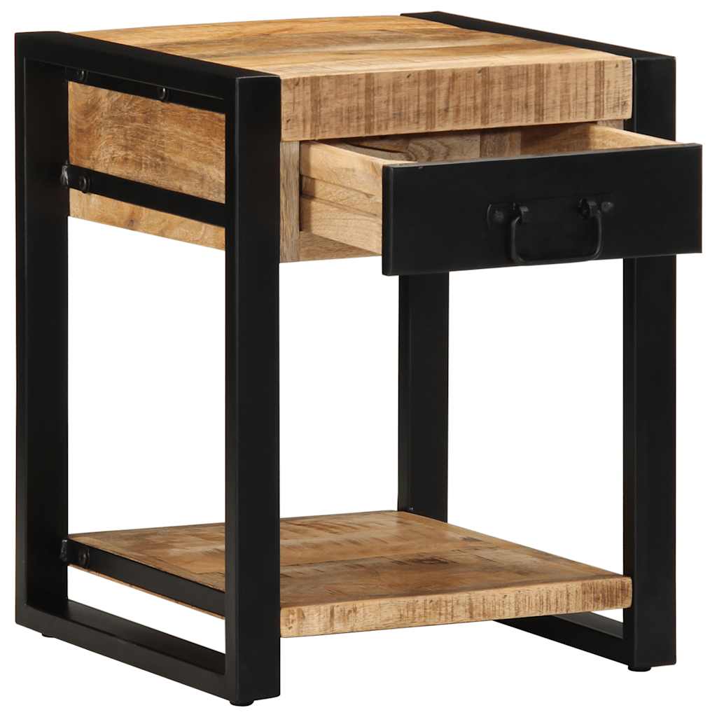 vidaXL Beistelltisch 40x40x50 cm Raues Massivholz Mango