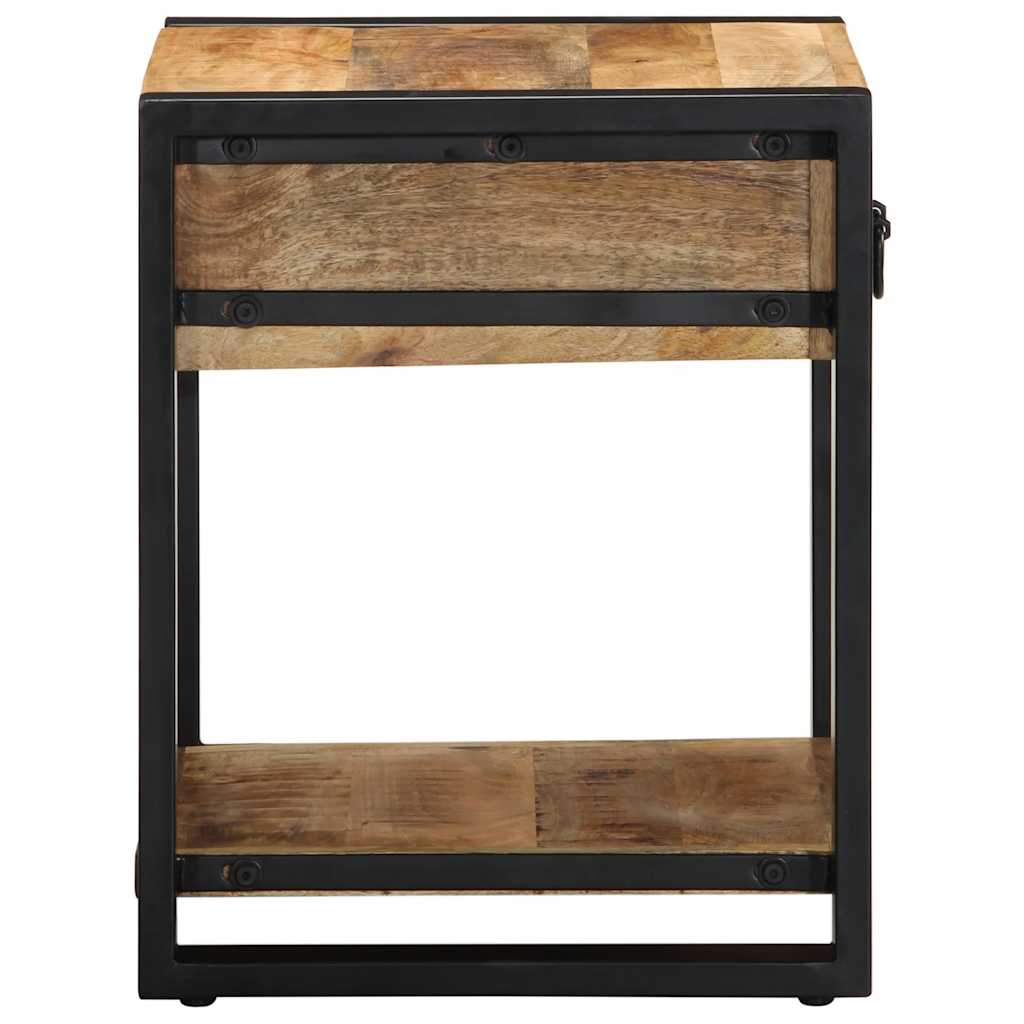 vidaXL Beistelltisch 40x40x50 cm Raues Massivholz Mango
