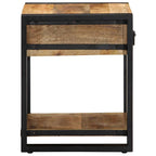 vidaXL Beistelltisch 40x40x50 cm Raues Massivholz Mango