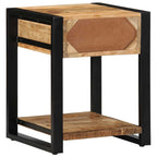 vidaXL Beistelltisch 40x40x50 cm Raues Massivholz Mango