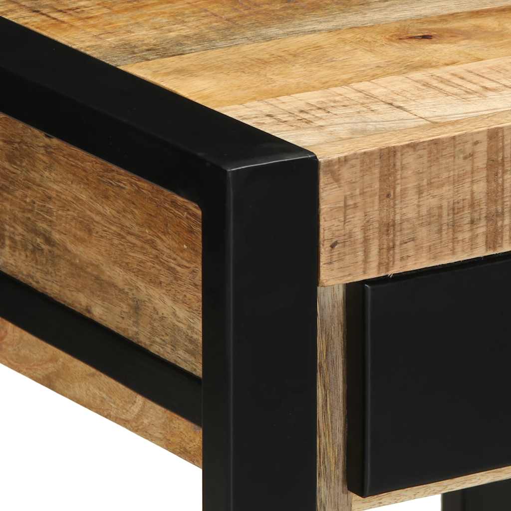vidaXL Beistelltisch 40x40x50 cm Raues Massivholz Mango