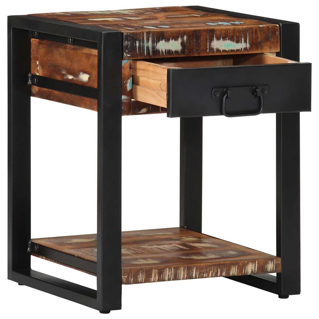 vidaXL Beistelltisch Mehrfarbig 40x40x50 cm Altholz Massiv