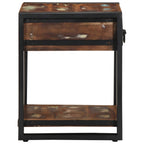vidaXL Beistelltisch Mehrfarbig 40x40x50 cm Altholz Massiv