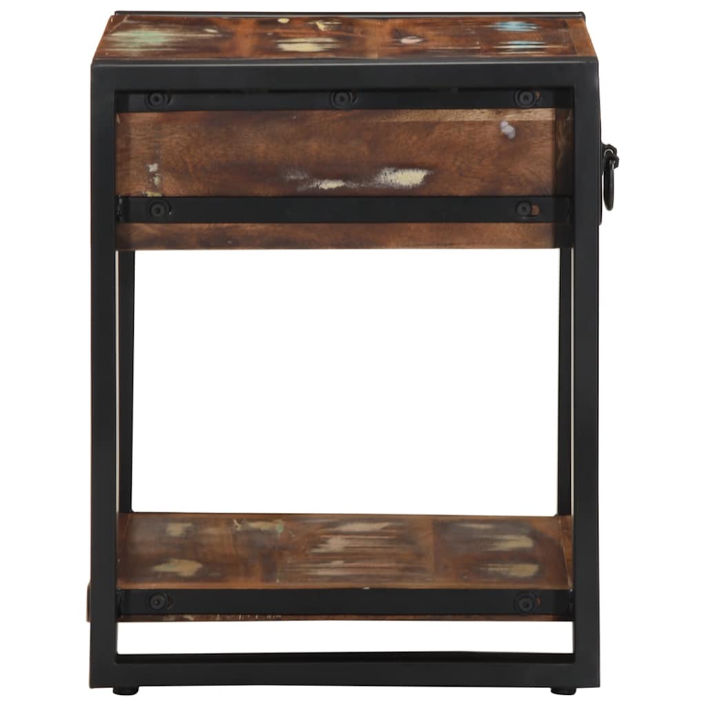 vidaXL Beistelltisch Mehrfarbig 40x40x50 cm Altholz Massiv