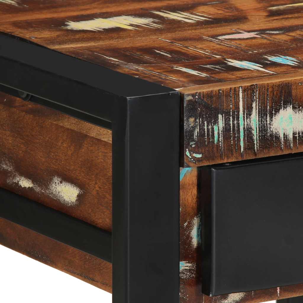 vidaXL Beistelltisch Mehrfarbig 40x40x50 cm Altholz Massiv