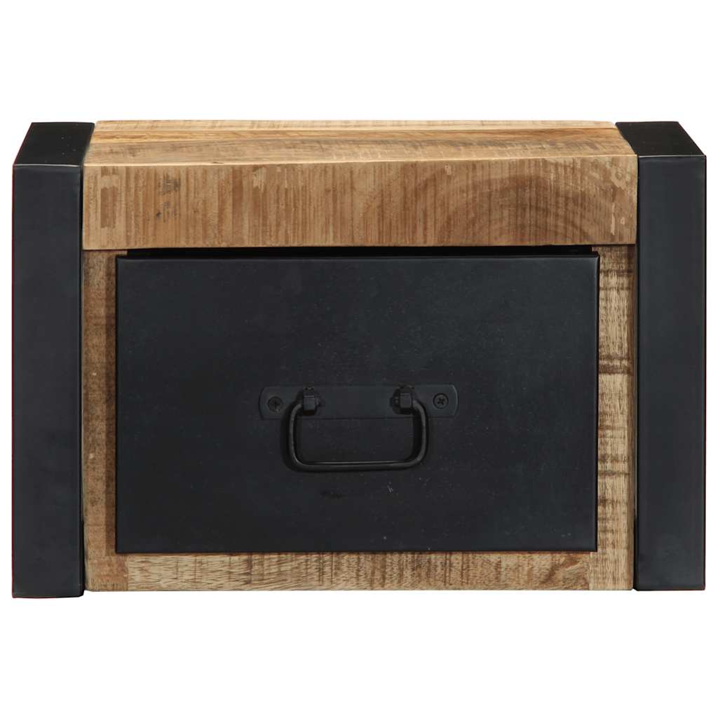 vidaXL Nachttische 2 Stk. 40x35x25 cm Raues Mango-Massivholz