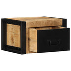 vidaXL Nachttische 2 Stk. 40x35x25 cm Raues Mango-Massivholz