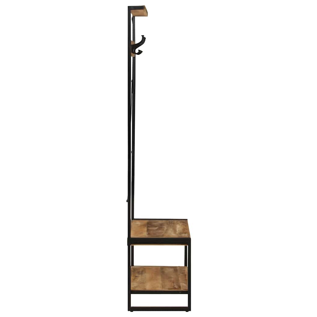 vidaXL Kleiderständer 80x40x190 cm Raues Massivholz Mango