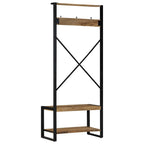 vidaXL Kleiderständer 80x40x190 cm Raues Massivholz Mango