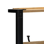 vidaXL Kleiderständer 80x40x190 cm Raues Massivholz Mango