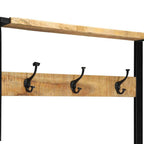 vidaXL Kleiderständer 80x40x190 cm Raues Massivholz Mango