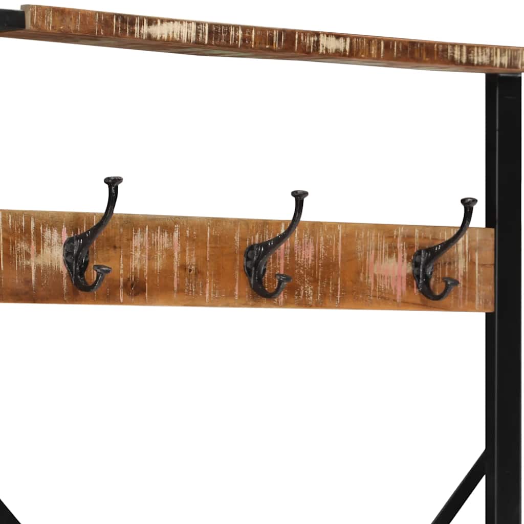 vidaXL Kleiderständer Mehrfarbig 80x40x190 cm Altholz Massivholz