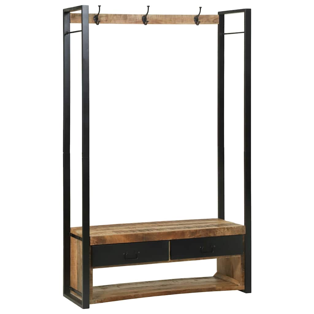 vidaXL Kleiderständer Braun 110 x 40 x 179 cm Massivholz Mango