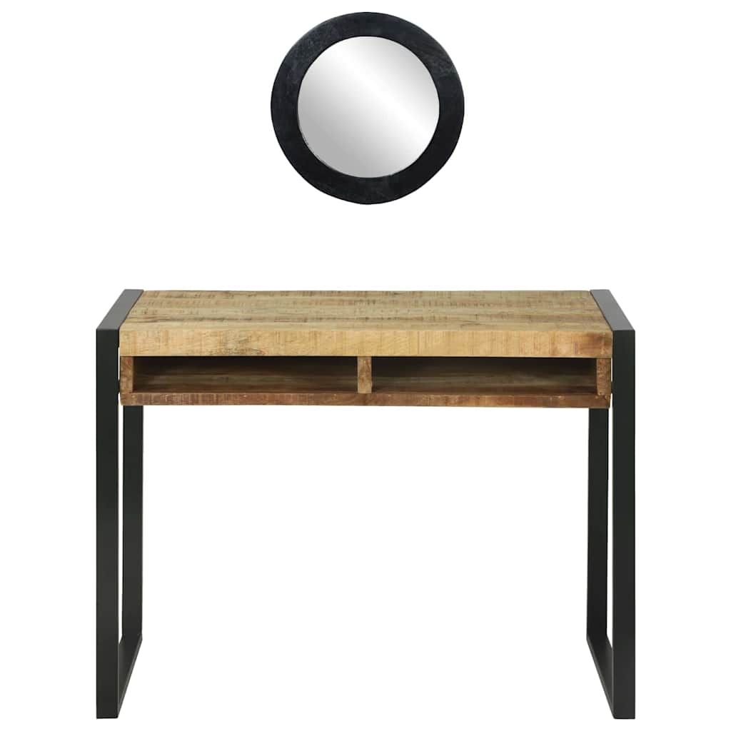 vidaXL Schminktisch mit Regal Braun 100 x 50 x 75 cm Massivholz Mango