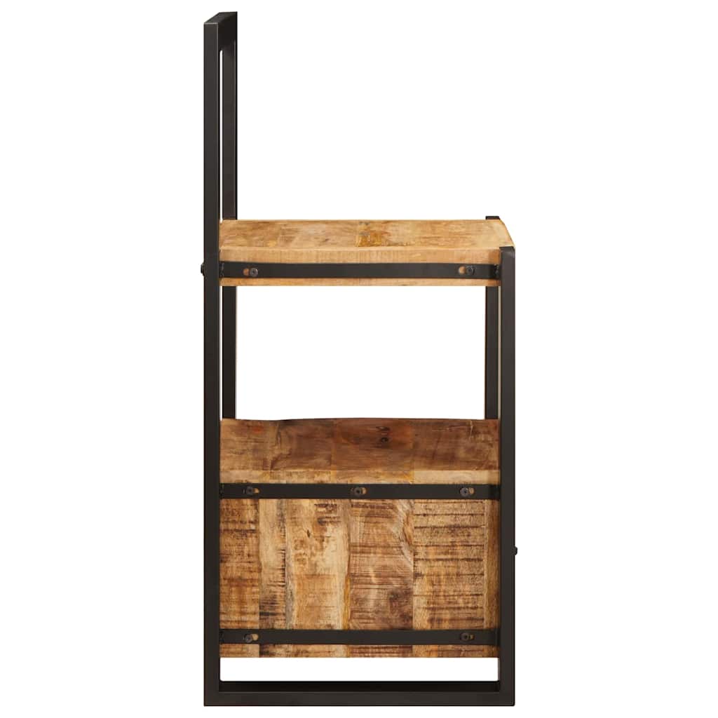 vidaXL Ankleidehaken mit Regal Braun 40 x 40 x 90 cm Massivholz Mango