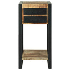 vidaXL Beistelltisch mit Regal Braun 40 x 40 x 80 cm Massivholz Mango