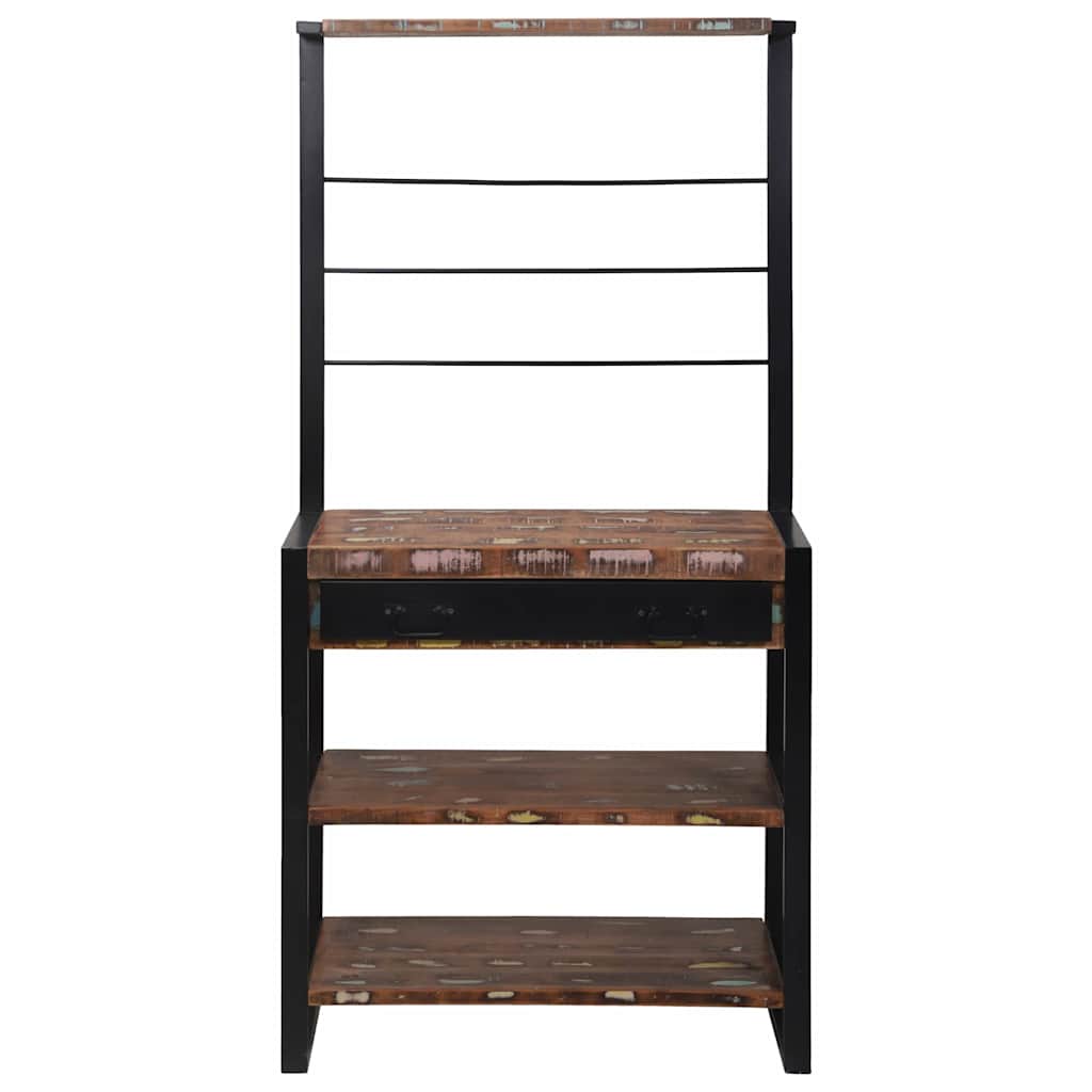 vidaXL Küchenregal Mehrfarbig und Schwarz 80 x 40 x 160 cm