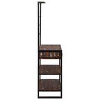 vidaXL Küchenregal Mehrfarbig und Schwarz 80 x 40 x 160 cm