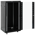 vidaXL 22U Netzwerkschrank 19" IP20 Schwarz 60x60x120 cm