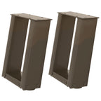 vidaXL Couchtischbeine U-Form 2 Stk. Naturstahl 30x(30-31) cm Stahl