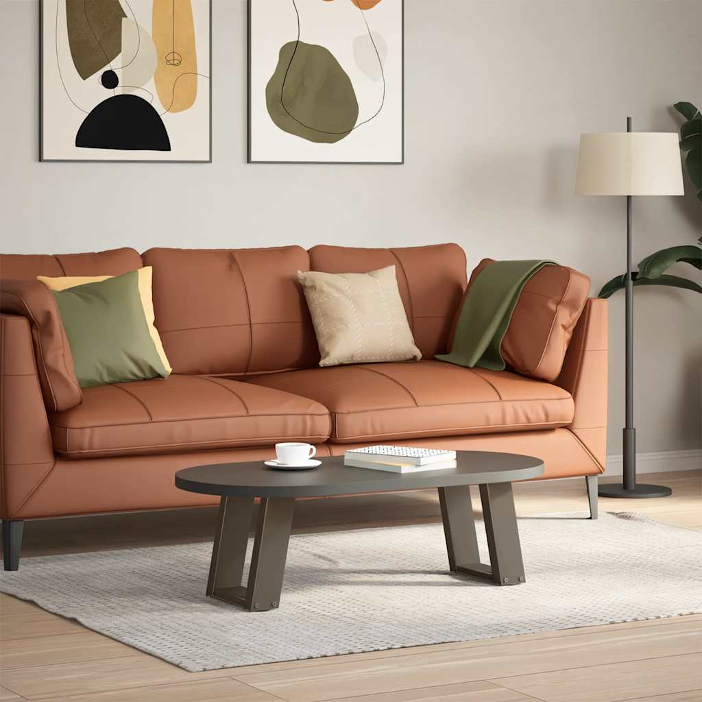 vidaXL Couchtischbeine U-Form 2 Stk. Naturstahl 30x(30-31) cm Stahl