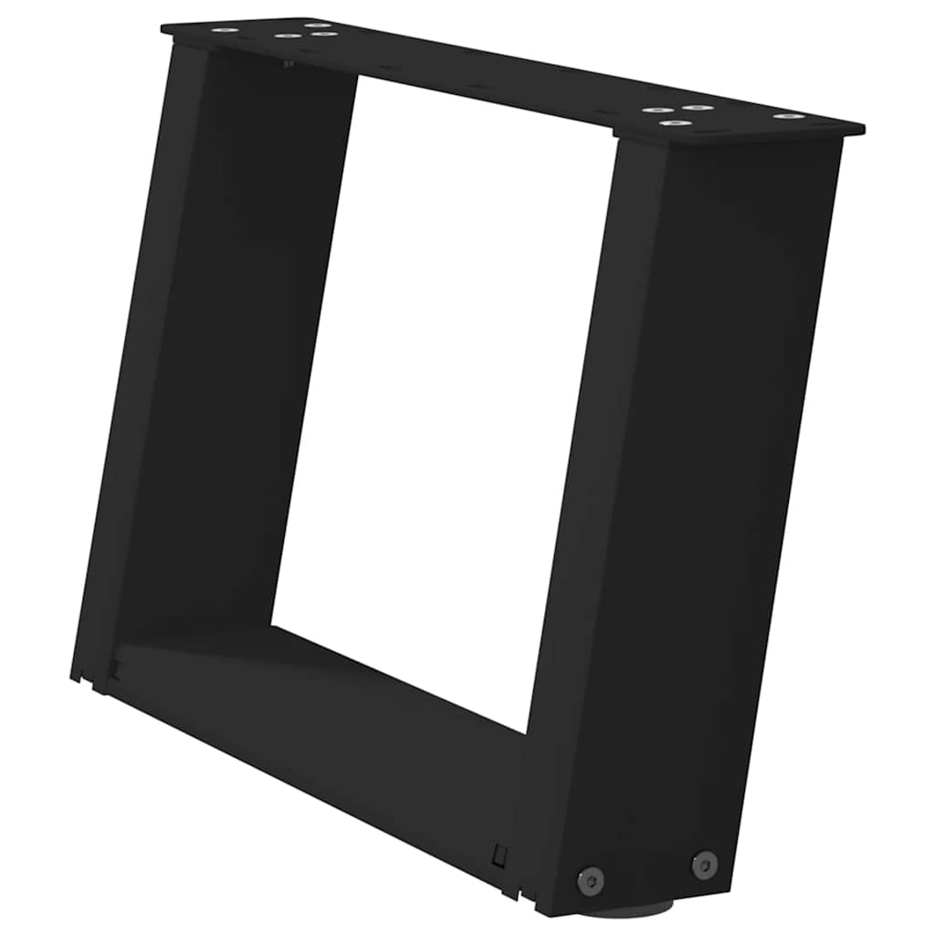 vidaXL Couchtischbeine U-Form 2 Stk. Schwarz 40x(30-31) cm Stahl