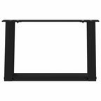 vidaXL Couchtischbeine U-Form 2 Stk. Schwarz 40x(30-31) cm Stahl
