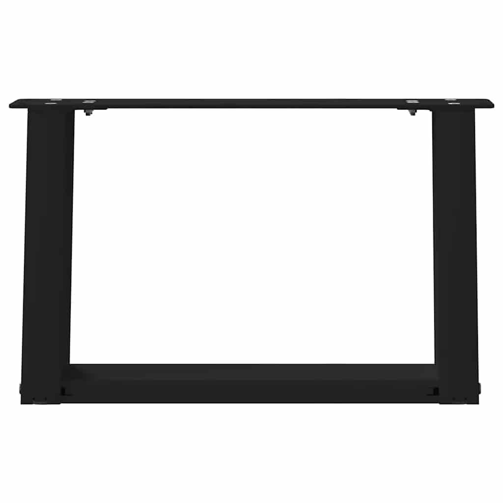 vidaXL Couchtischbeine U-Form 2 Stk. Schwarz 40x(30-31) cm Stahl