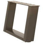 vidaXL Couchtischbeine U-Form 2 Stk. Naturstahl 40x(30-31) cm Stahl
